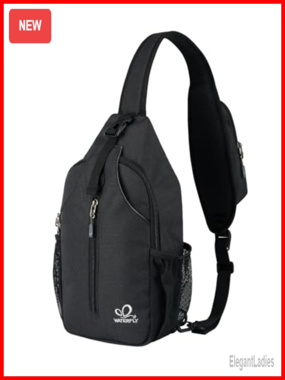 WATERFLY RFID Sling Backpack Crossbody Travel Hiking Daypack Water Resistant